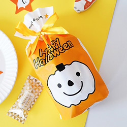 3.할로윈 호박 리본비닐봉투 사탕 어린이집 선물포장