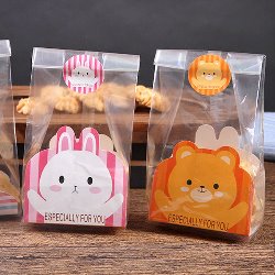 토끼 곰 어린이집 선물 답례품 트레이 비닐봉투 1P